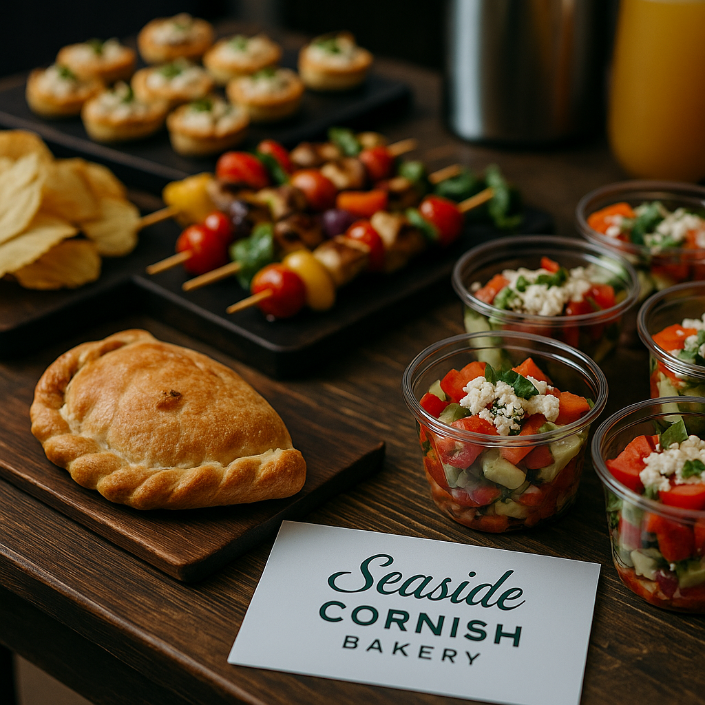 Catering trays of pasties